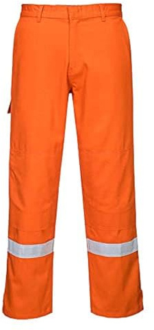 PORTWEST Bizflame Plus Trousers, colorOrange talla Medium | Orange, M, EN 61482-1-2, EN 17353 Typ B2, EN ISO 11611, EN ISO 11612, EN 1149-5, Polyester, robuster Messingverschluss