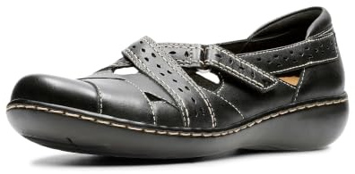 Clarks Women's Ashland Spin Q Loafer, Black, 10 W US
