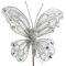 DecoKing Weihnachtsschmetterling Weiß Silber Schmetterling Weihnachten Deko Hängend