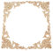 4pcs Small Bois de chêne sculpté Applique d'angle Sculpté Décalque pour la Décoration