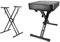 Rockjam Xfinity Doublebraced Pre Assembled Keyboard Stand with Locking Straps & Premium Adjustable Padded Keyboard Bench or Digital Piano Stool