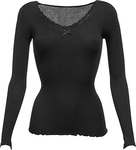 Nina von C. Wool Silk Damen Unterhemd, Langarm Shirt