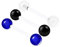 KJM FASHION 3 STK Flexibles Acryl Zunge 1,6 mm 14 g 16mm 5/8 Inch 6mm Acryl Kugel Brustwarzen Zunge Barbell Zunge Tongue Ohrringe Nippel Piercing Schmuck 2537