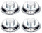 sourcing map 5W 4 Ohm DIY Speaker 50mm Round Shape Replacement Loudspeaker 4pcs