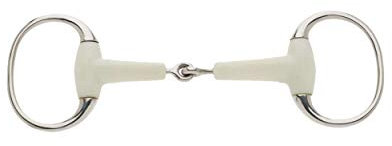 Lorina Flexi einfach gebrochene Olivenkopftrense (4.5in / 115mm) (Silber)