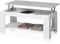 Mesa Centro con revistero, Mesa elevable, mesita Mueble Salon Comedor, Acabado en Blanco Artik y Gris Cemento, Medidas: 102 cm (Largo) x 43/54 cm (Alto) x 50 cm (Fondo)
