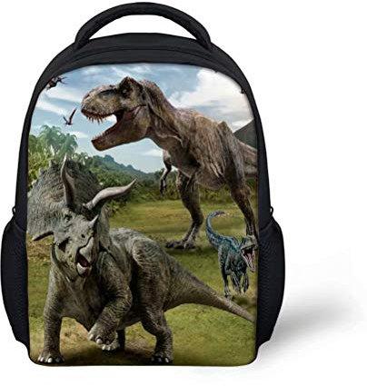 POLERO Dinosaurier Schulrucksack Tyrannosaurus Rex Triceratops Pterodaktylus Schultasche Rucksack Tasche Mädchen Friends Daypack College Bag Book Bag Schultasche