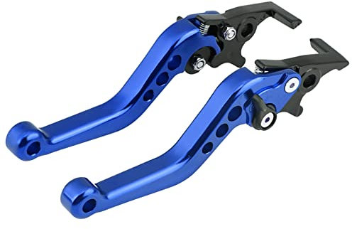 Keenso 1 para Motorrad Kupplungsbremsgriff Hebel, Bremshebel Griff Doppelscheibe(Blau)