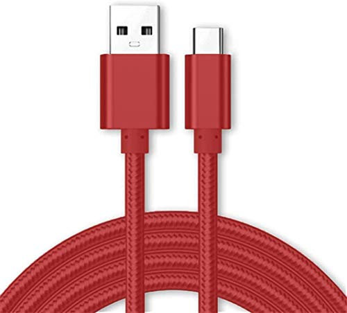 NWNK13 USB C Cable Type C Fast Charging Cable for Huawei P30 pro P30 P30 lite Nylon Braided Phone Charger Cable Lead Wire Sync Cord red 2mt