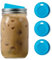 Jarware Blue 82671 Lot de 4 couvercles pour boisson