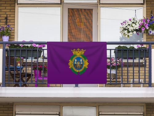 Oedim Bandera de Cádiz Sin Palo | 150x85cm | Reforzada y con Pespuntes | Bandera con 4 Lazos y Resistente al Agua