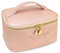 White Ze Borsa per il trucco, per cosmetici e spazzole da viaggio impermeabile, portatile in morbida pelle PU, Grande da stoccaggio Toilette per stoccaggio donna (Rosa)