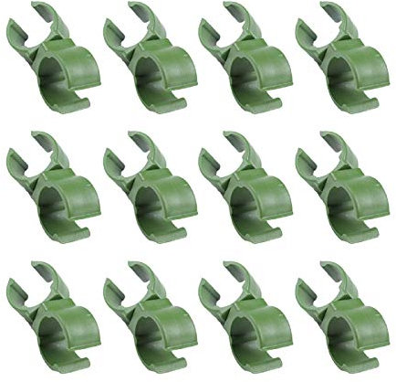 36 Stück 0,43 Zoll Pflanzen-Spalier-Verbindungs-Clip, multifunktionale Heimverbinder-Halterung, verstellbare grüne Kletter-Rattan-Stent-Zubehör, Universal-Pflanzen-Garten-Clip, drehbare Halterung