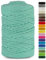 Netuno 1x Makramee Garn Celadon 5 mm 100 m Baumwollkordel mit Baumwollkern Textilgarn Kordelband Naturgarn Naturbaumwolle Garn für Makramee Baumwollgarn Dekoschnur farbig Cotton Cord Macrame