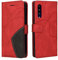 Fatcatparadise Kompatibel mit LG G9 / Velvet / G900 Hülle, Leder PU Brieftasche Handyhülle Flip Case Silikon Bumper Schutzhülle Klapphülle. Lederhülle mit Kartenfächern und Standfunktion (Rot)