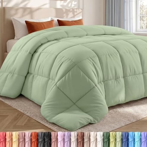 Utopia Bedding Duvet US King (259 x 229 cm), 10.5 Tog Coverless Duvet with Corner Tabs, Box Stitched Quilt (Sage Green)