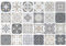 Ruolin Fliesenaufkleber Mosaik 24 Stück, PVC Fliesensticker Fliesen Folie, Selbstklebende Tapete Aufkleber Klebefolie, Wasserdicht Wandaufkleber, Fliesenfolie für Küche, Schrank, Möbel, Tisch 15x15 cm