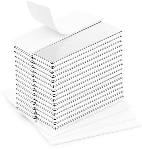 20 Stück Neodym Magnete, Seltenerdmagnetes mit Selbstklebende, 30 X 10 X 2mm Rechteck & extra stark N52 Magnete für Whiteboard, Kühlschrank, Fotos, Magnetstreifen, Magnettafel, Fotoseil, Basteln