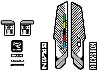 Adesivi compatibili con forcella bici RockShox World Cup Sid Brain 29''