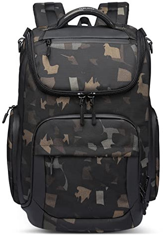 VARLIVOO Hombre Mochila 15.6 Portátil Alta Capacidad Mochila Trabajo Escuela Viajar Estudiante Universitaria Anti-Robo Multiusos Mochila Impermeable Polyester Camuflaje