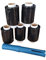Kortpack | 5 rouleaux de film étirable noir 23 microns x 10 cm x 150 m. + 1 dévidoir emballé – super pour déménagement, emballage, paquets