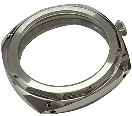 MOUDOAUER Edelstahl 47 mm Uhrengehäuse Ersatz Uhrwerk Reparatur Werkzeug Teile passend für ETA6497 6498 für Seagull ST3600 3621 Zubehör Uhrenzubehör