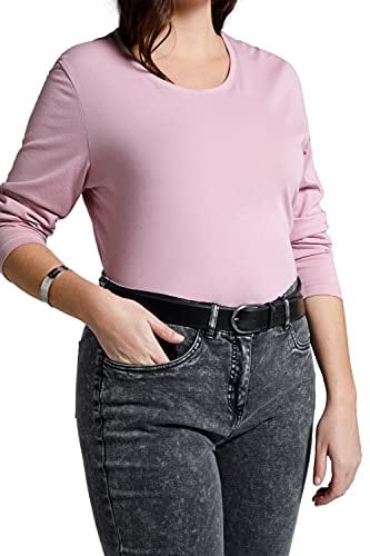 Ulla Popken Damen Basic, schmal Gürtel, schwarz, 115