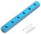 TAILONZ PNEUMATIC 1/4 Blue 6 Way 9 Port Pneumatic Shunt Aluminum Block Pneumatic Manifold Air Distribution Block Air Path Exhaust air Source Distributor,Compressed Air Manifold Pneumatic Block