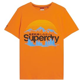 Superdry Herren Great Outdoors T-Shirt mit Grafik Sunblast Orange XL