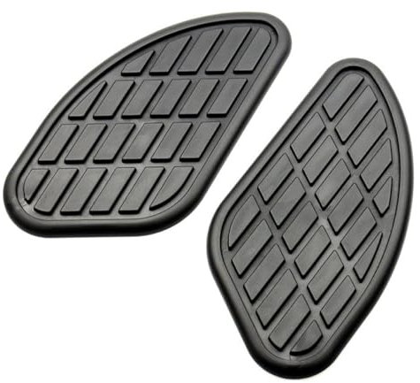 LEEQ Motorrad Tank Pads en Gummi - Motorrad Kraftstofftank Traction Pad Protector Vintage Universal Kniegelenk Tank Aufkleber Tankschutzhauben Tank Schutz Hauben, Schwarz