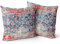 Snylcce 2er Set Boho Kissenbezüge Dekokissen 50 x 50 Samt Soft Kissenbezug Böhmischer Retro Ethno Dekorative Kissenhülle Zierkissenbezüge für Sofa Schlafzimmer Wohnzimmer Zuhause Dekoration Rot blau