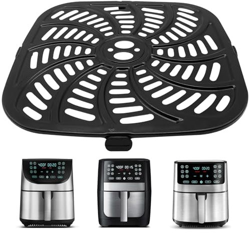 Poêle à frire à air comprimé pour friteuse à air Gourmia GAF838 GAF856 GAF826, antiadhésive de 24,9 x 24,9 cm, pièces de rechange pour friteuse à air comprimé Gourmia de 8 l