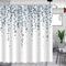 APROPHIC Rideau de Douche Fleurs 180 x 180 Rideau Salle de Bain Bleues Rideau Baignoire Art Moderne Rideau Douche Tissu Lavable Décor de Salle de Bbain Blanc Bleu