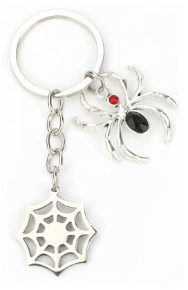 MUCOOS Spinnen Schlüsselanhänger, Halloween-Schlüsselanhänger,Geschenke Für Freundin Zum Geburtstag,Personalisierte Schlüsselanhänger,Lustige Geschenke Für Frauen,Geschenk Einschulung Mädchen