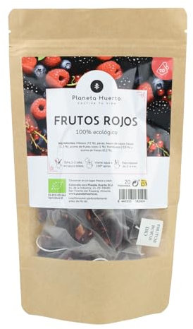 PLANETA HUERTO | Frutos Rojos ECO 20 Pirámides – Infusión Rica en Antioxidantes y Fitoquímicos Naturales