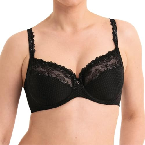 Rosa Faia by Anita Eloise Bügel-BH – Damen BH mit dreigeteilten Cups, floraler Spitze, Pünktchen-Print und edlem Zieranhänger – femininer Alltags-BH
