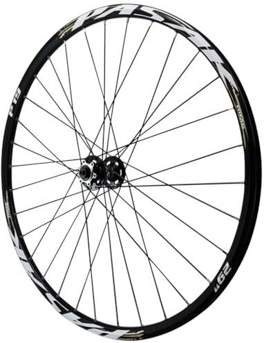 LPYDWZ MTB Laufradsatz 24 Zoll 26/27,5/29 Zoll, Aluminiumlegierung Abgedichtete Lager Fahrradfelge 32H Mountainbike Vorderrad Hinterrad Kassettennaben for 7–12 Gänge(Black Front Wheel,24 inch)