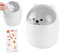 Wisebom Mini Papelera Escritorio con Tapa Mini Cubo de Basura de Escritorio Pequeño Bote de Basura Papelera de Mesa Portátil Mini Cubo de Basura de Mesa con Linda Pegatina para Casa Oficina