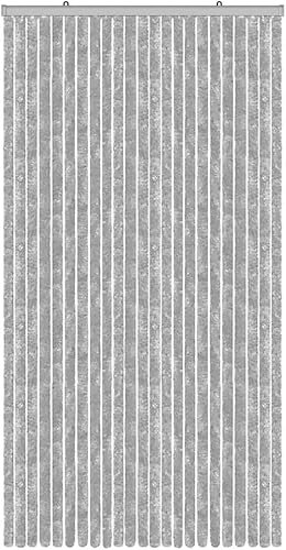 Susanna Home Tenda Antimosca Antirumore Caduta Pannello Porta Finestra Casa in Ciniglia (GRIGIO, 120X230)