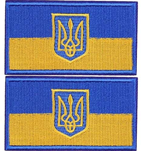 Vobumix 2 Stücke Ukraine Emblem Patches Nationalflagge Patches DIY Gestickte Applikationen Für Rucksack Kleidung Dekoration