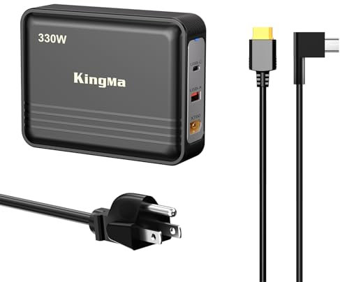 King Ma 230W GaN Razer Laptop Charger for Razer Blade 14/15/16/17/Pro 17, 3-Port Portable Charger Fast USB Charging Station for Multiple Devices for Gaming and Engineering Laptops