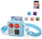 Silicone Cover for Yoto Mini 2024 Children's Card Reader, Jacket Case Protective Cover Sleeve with Shoulder Strap Speaker Audio Storytelling Machine Storage Case (Blue)