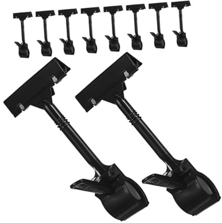 DIYEAH Preisetikettenhalter Klammer Verstellbar Kunststoff T-form Clip Drehbar Für Supermarkt Regal Verkaufsdisplays 10 Stück