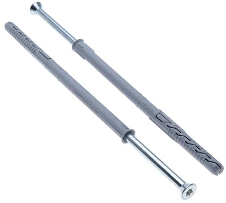 7 x 205 mm Vis Torx Tête Fraisée TX40 avec Chevilles Nylon 10 x 200 mm, Kit Fixation Cadre Robuste, Chevilles Expansion Entraînement pour Maçonnerie, Cadres Fenêtres, Façades, Bois, Montage (25 pcs)