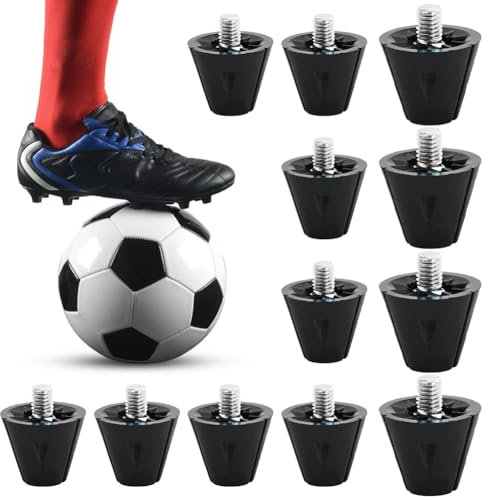 12 Stück Schraubstollen für Fussballschuhe, Fussball Schraubstollen-Spikes, 13mm/16mm Ersatzschraubkappe mit Aufbewahrungskiste, für Fußball, Rugby Schuhe
