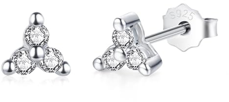 Loutade Ohrstecker Silber 925, Hypoallergene 925 Sterling Silber Ohrstecker | AAAAA Cubic Zirkonia Kleine Funkelnd Zirkonia Knorpel Schlafen Ohrringe Silber 925 Geschenke für Damen Frauen Freundin