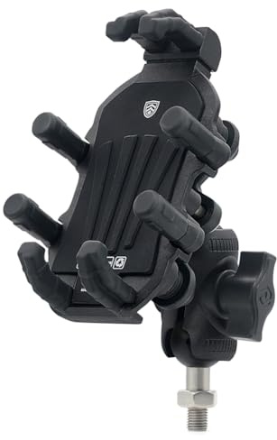 Asyduey Motorcycle Fork Stem Phone Mount with Vibration Dampener, Adjustable Motorcycle Cellphone Holder Screw Mount Easy Install - M10