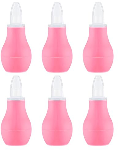 ERINGOGO 6piezas Aspirador para Bebe de Jeringa de Bulbo Limpiador de Mocos Herramienta de Limpieza Facil para Recien Nacidos Uso Casa o Viaje