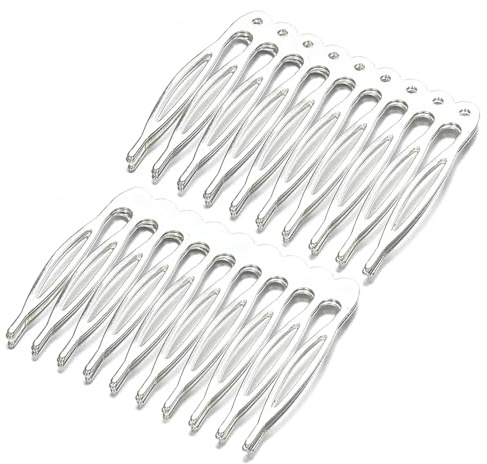 Haarspangen Rohlinge 10 Stück Metall-Haarkamm for die Schmuckherstellung, Haare, DIY(Color-06)