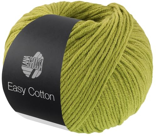 LANA GROSSA Easy Cotton | Multifile Baumwollmischung | Handstrickgarn aus 50% Baumwolle & 50% Polyacryl | 50g Wolle zum Stricken & Häkeln | 123m Garn FB 13